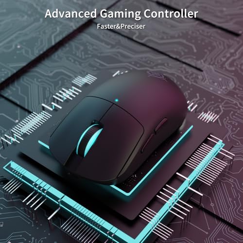 Image of ATTACK SHARKxMagic-Refiner G6 Wireless Gaming Mouse Tri-Modes Connection 2.4G /BT /USB-C 24000 DPI 1000Hz Polling Rate with Anti-Slip Grips,750mAh Battery Gaming Mice for Laptop /PC /Mac Gamer Black
