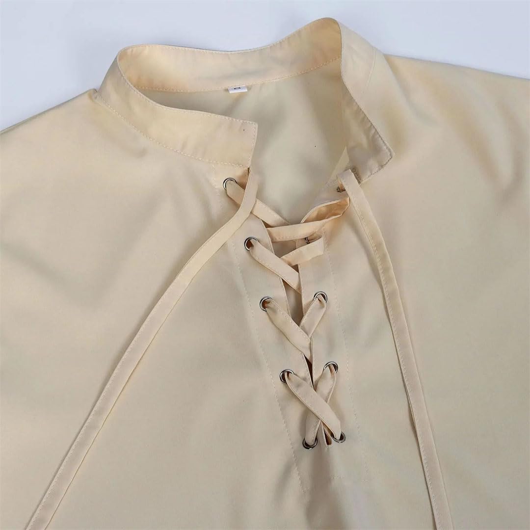 Men's Medieval Renaissance Long Sleeve Shirt Costume Halloween Top