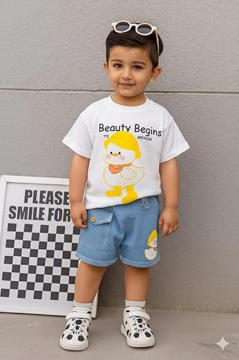 Unisex Baby boys and girls Summer cotton shirt pant dress,BZ