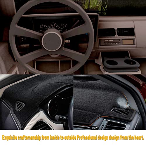 Inuboxes Dashboard Dash Board Cover Mat Pad Carpet Non-Slip Custom Compatible With Chevy Chevrolet/Gmc Sierra C1500 C2500 C3500 K1500 K2500 K3500 Pickup Truck Yukon/Chevy Blazer Suburban (Black Trim) #TOP4