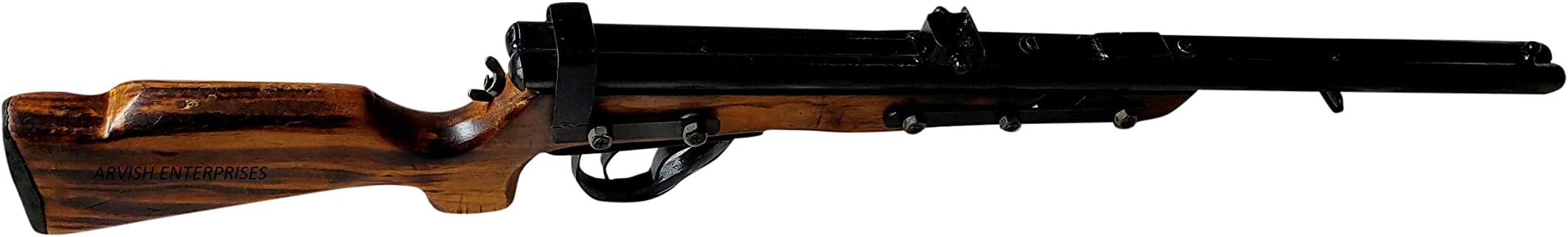 ARVISH ENTERPRISESWooden Wall Hanging Rifle Showpiece Toy Gun Vintage Royal Look Bandook 33 Inch