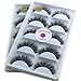 2Box/Lot 3D Real Mink False Eyelashes LASGOOS Siberian Luxurious Natural Cross Thick Long 10 Pairs Fake Eye Lashes K01
