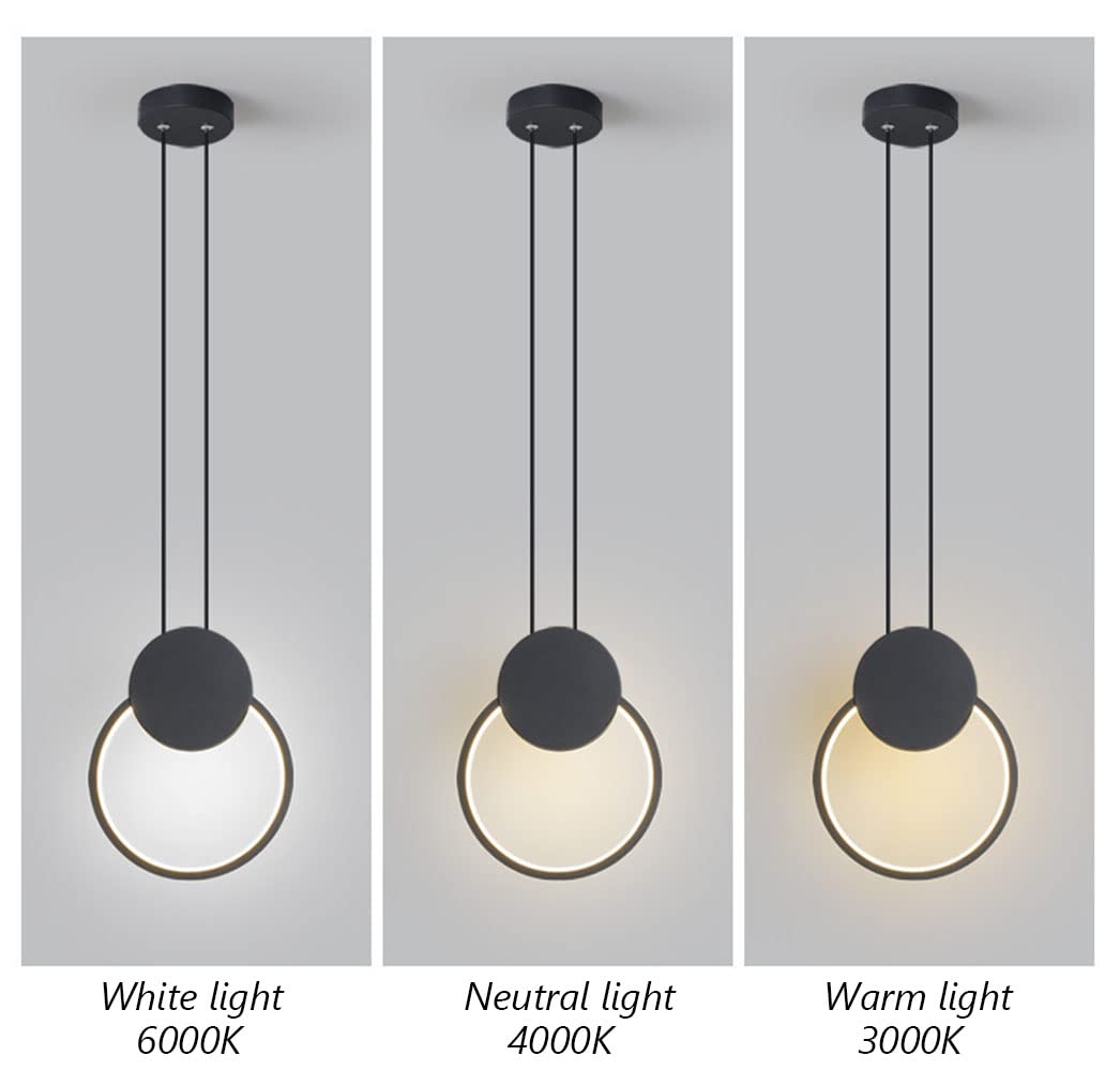 Suspension LED 12 W, lustre moderne pour salon, chambre à coucher, cage d'escalier, design art déco