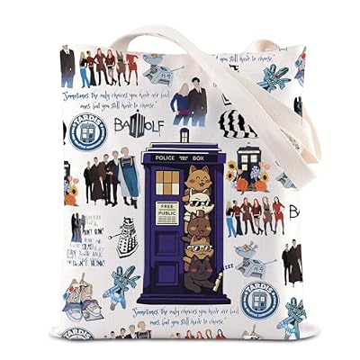 BAUNA Tote Bag 35*40cm Box Cat Tote, Regalo Whovian David Tennant Gatto Spazio, Doctor Who Serie TV Merchandise, Poliestere Impermeabile, 4kg