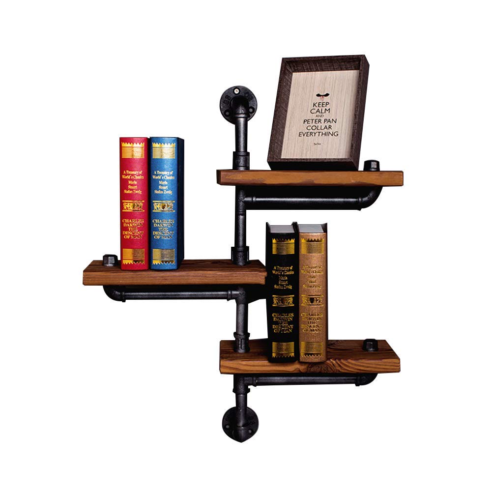 Buy Nyfcc Household Shelf Industrial Pipe Shelving Bookshelf,3 Tiers