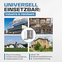 BOXEXPERT® Verteilerkasten außen wasserdicht [ABS Kunststoff IP65 Gehäuse inkl. Sichttür] grau (Serie Fleet) 300x200x130mm | Schaltschrank außen | Wandschrank | Industriegehäuse | Leergehäuse – Ansicht 7