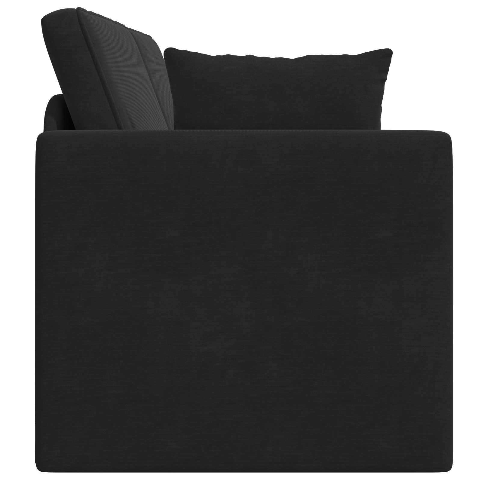 Fengshui Podłoga sofa czarna 213 x 70 x 77 cm aksamit