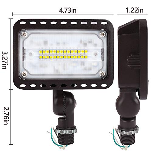 Cinoton 16W Outdoor Led Flood Lights, 2200Lm[100W Hid/Hps Equiv.] Ip65 Waterproof Security Wall Lighting Fixture With 180°Knuckle For Warehouse Yard Patio Garage Barn 3000K Warm White Ul Listed 1 Pack #TOP1