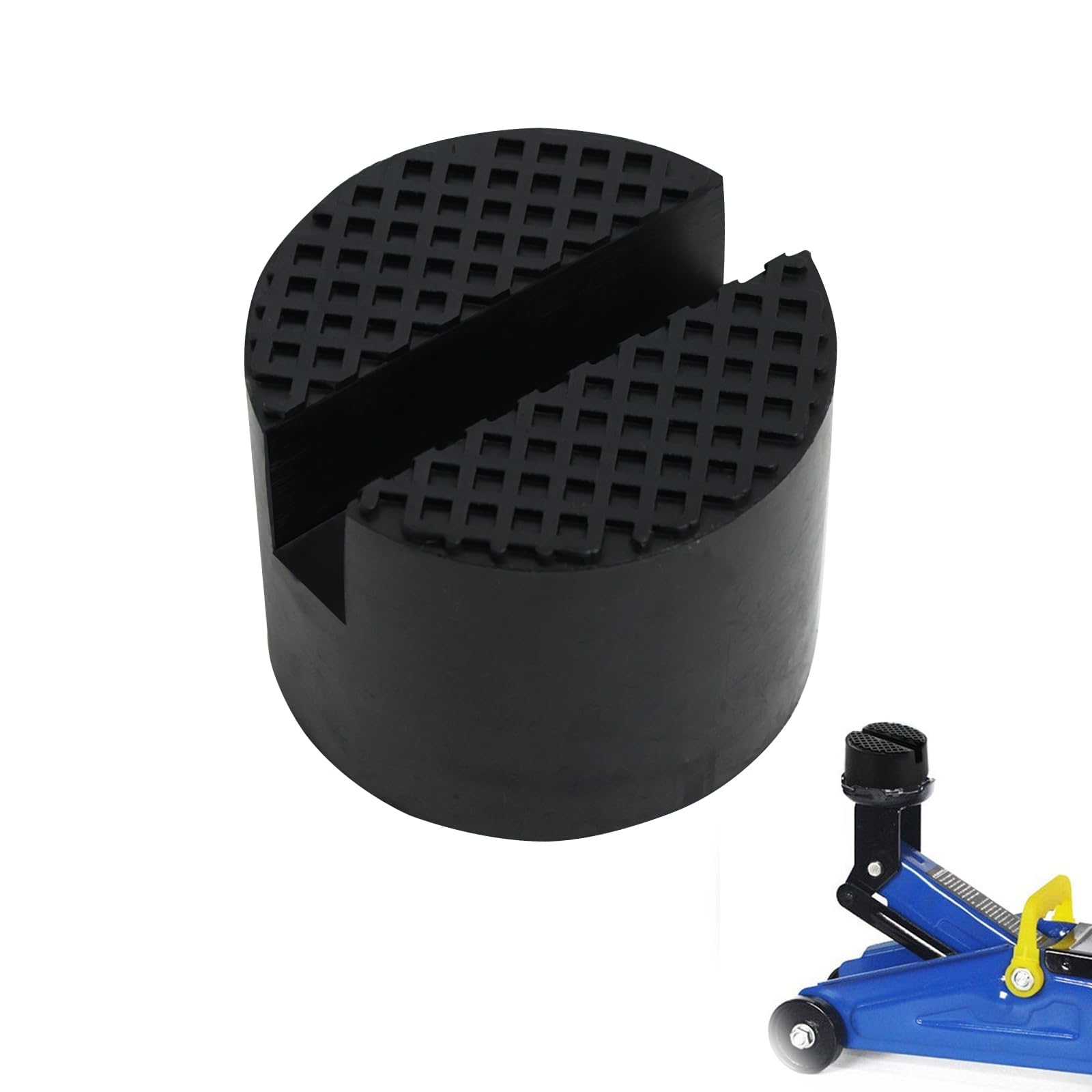 Tampone Gomma Per Cric Sollevatore 3T - Diametro 50mm - Protezione Carrozzeria Auto, Universale