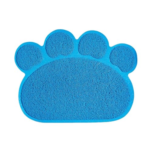 Gralara Katzentoiletten-Matte, Katzenfutternapf-Matte, Futter-Tischset, Haustier-Fütterungsmatte für Welpen, Blau