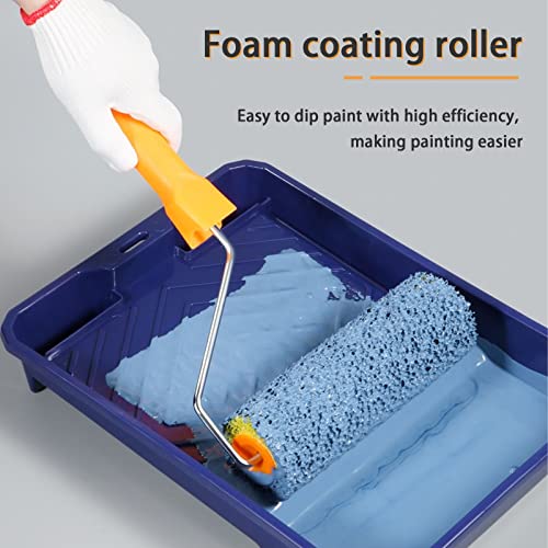 Yltoloo 2 Pcs Textured Paint Roller Covers With 2 Frames Set, 8 Inch Foam Drywall Texture Paint Rollers, House Paint Roller Covers For Art Painting Walls Ceilings #TOP2
