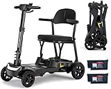 Ultra-Light Folding Mobility Scooter for Travel, 25-Mile Range, 2 x Removable Airline-Approved Lithium Batteries, Portable Boot Scooter, No Assembly Required, Mobility Aid (YL-985S)