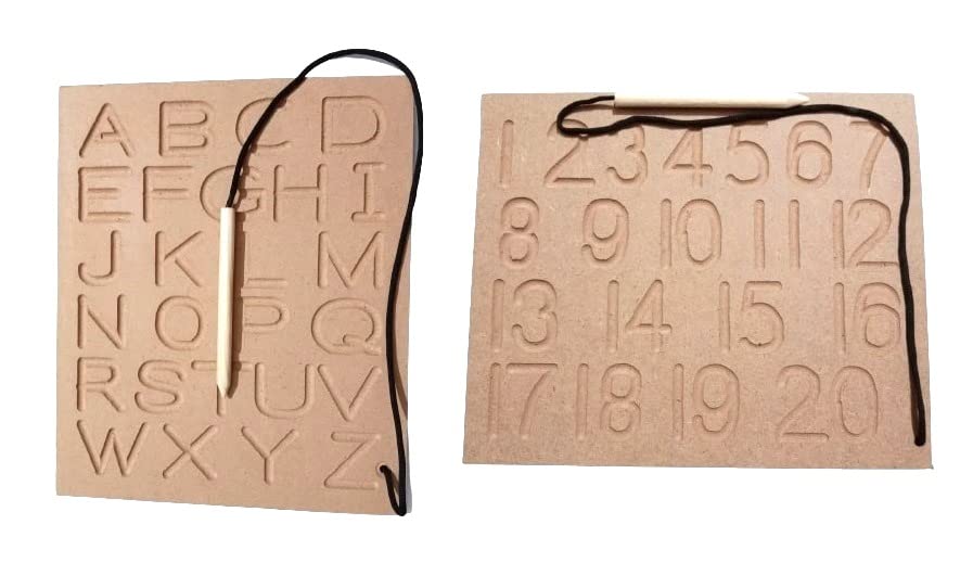 DgCrayons Wooden Writing Practice Tracing Board with Dummy Pencil to Write in Correct Way for Age 2+ Size 8 X 9.5 Inch (Capital Alphabet and Number 1-20 Pack of 2) (B09Y61L152) Amazon Price History, Amazon Price Tracker