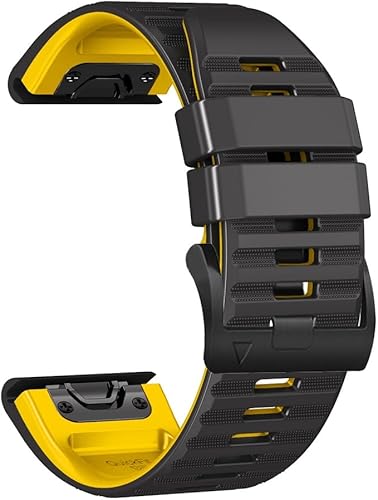 Vista 9 de Correa de reloj de 1.024 in para Garmin Fenix 7x Sapphire Solar Fenix 6x Pro Solar Fenix 5x 3 horas de liberación rápida de silicona para reloj