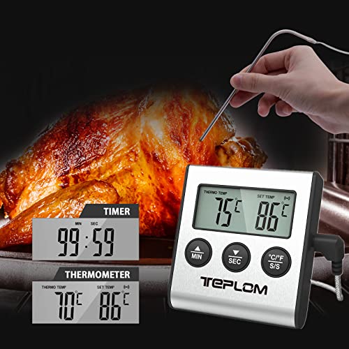 Teplom Digital Meat Thermometer For Grill And Cooking,Instant Read Food Candy Kitchen Thermometer With Magnet And Stainless Steel Probe For Smoker Thermometer #TOP2