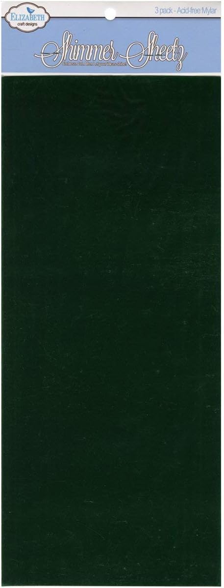 Metallic Mylar Shimmer Sheetz 5x12 3/Pkg-Green