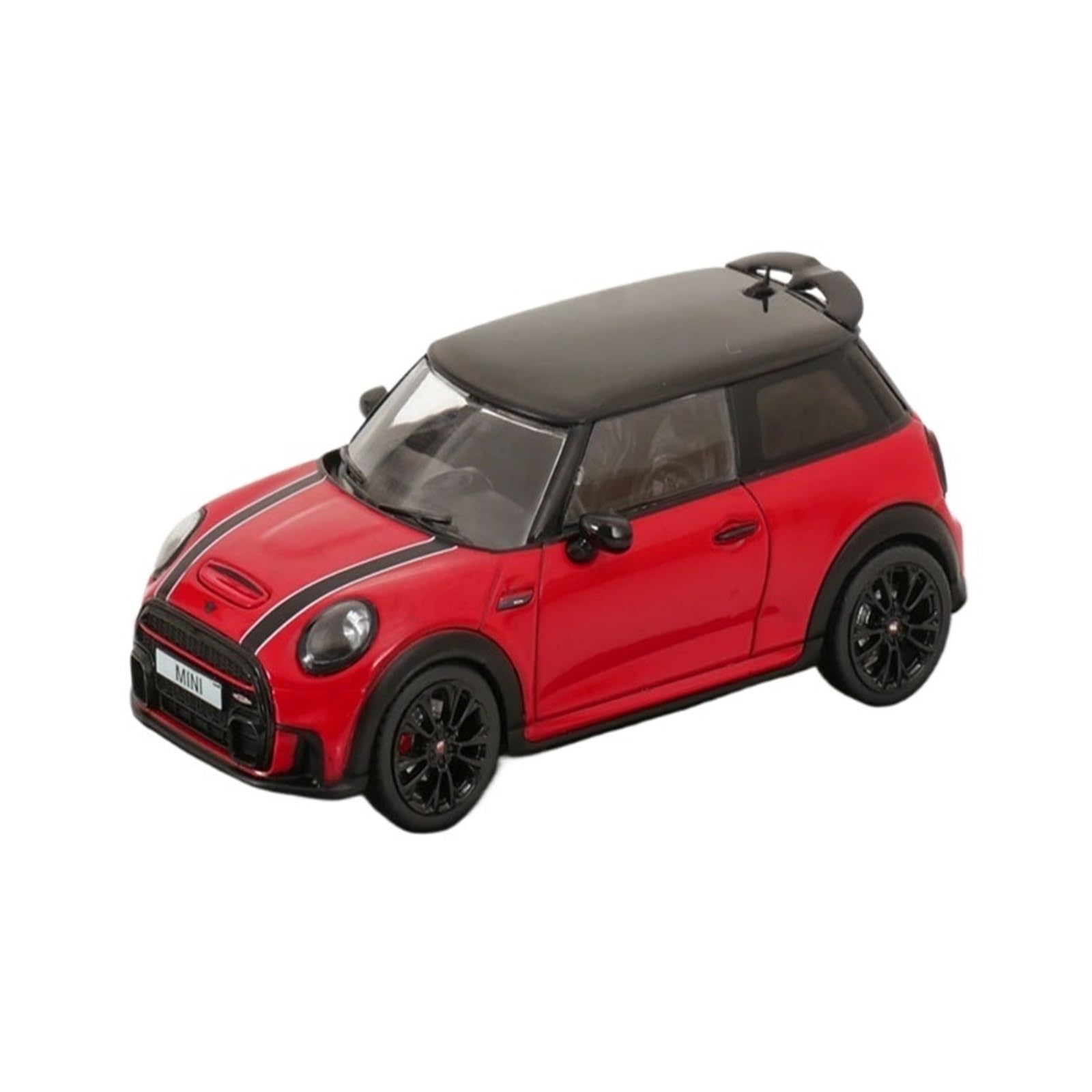 Collectible Race Car Model 1/43 For BMW Mini Cooper JCW F56 Realistic Ornaments Vehicle Alloy Car Model Collection 2023 Model Bedroom Decoration(Red)