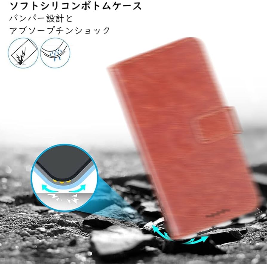 SONY Xperia 10 IV docomo ケース付き Xperia Sony 10 IV 専用レザー調ケース 背面ケース カード収納付き 全9