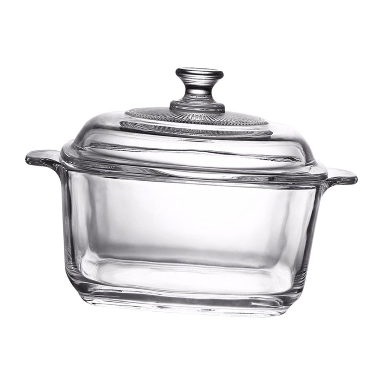 INOOMP Dicke Glas Schüssel 1l mit Deckel Mikrowellengeeignet Hitzebeständige Transparente Schale für Buffet und Tisch