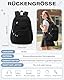 suradar Schulrucksack Teenager Mädchen Schultasche Wasserdichter Leichter Rucksack Damen für die Schule Teenager Mädchen Schwarzer Rucksack School Bag Womens Backpack Casual Daypacks Schwarz