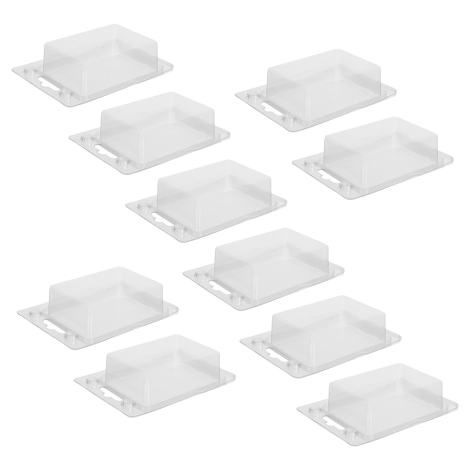 Gatuida 10pcs Hardware Packaging Box Blister Storage Box Snap Closure Clamshell Packaging Container for Electronic Products Small Items Plastic