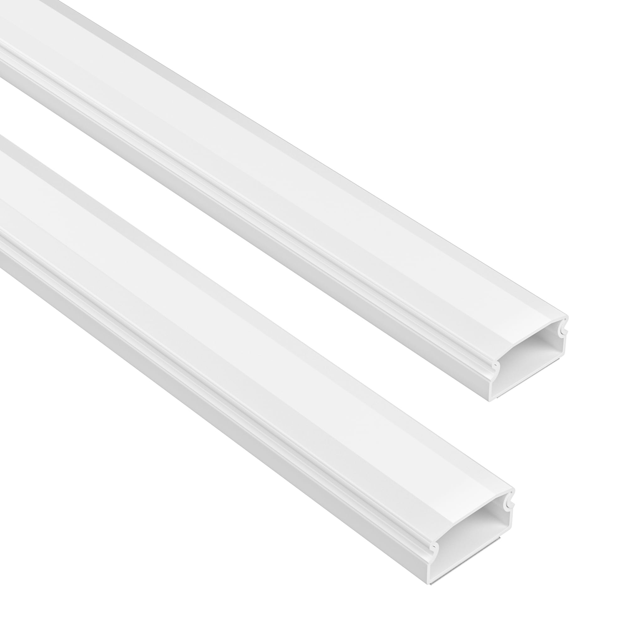 Delamu TV Cord Hider, 72.5in Cord Covers for 3-4 Wires on Wall, Cable Hider Cable Management, Easy Set up Wire Hiders Wire Covers for Cords on Wall, W1.18 H0.67in, White — image 1