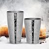 Cocktail Shaker Stainless Steel Boston Shaker Tin with Etched Pattern Martini Drink Shaker Professional (Style1)