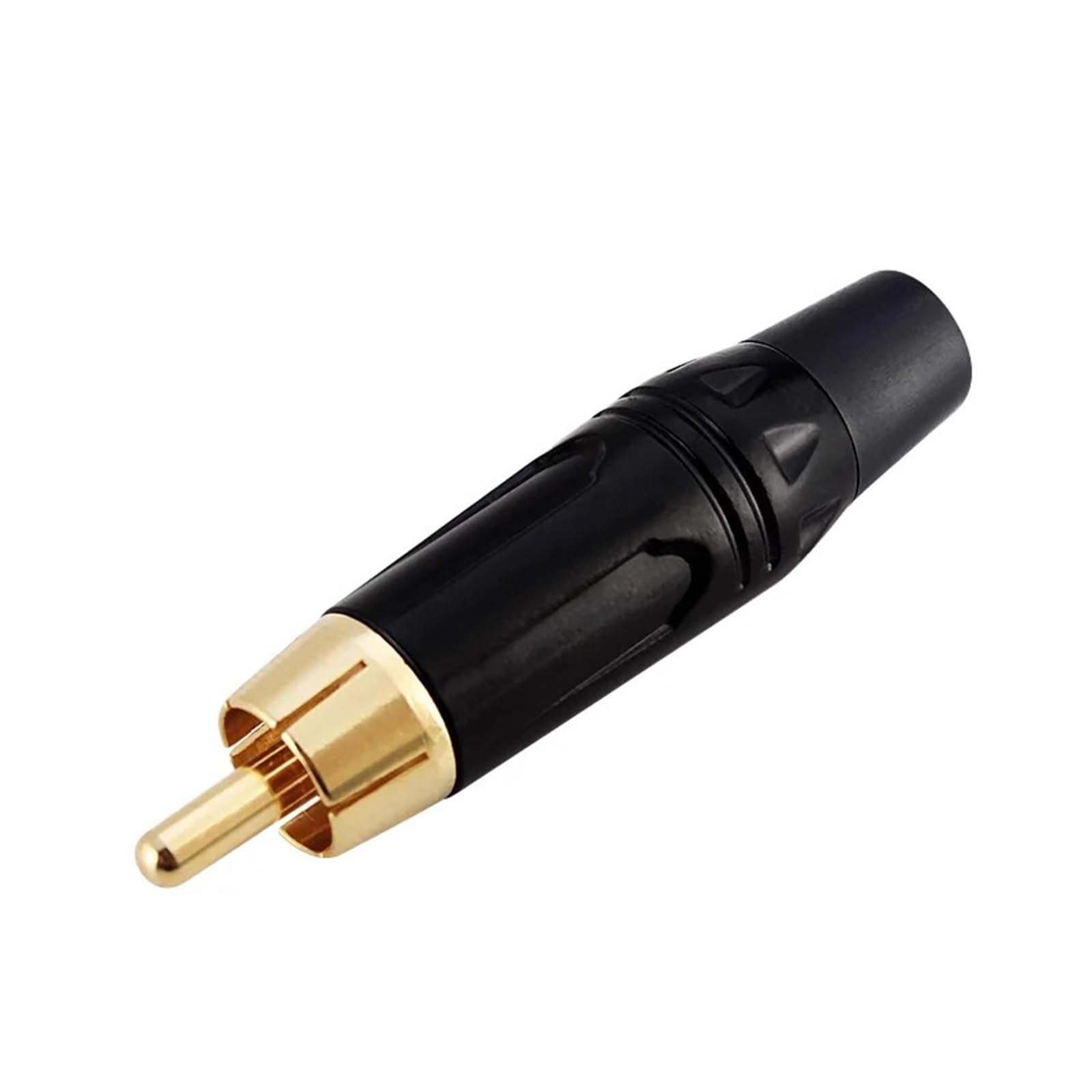 4/8/16/48PCS Suono musicale RCA Connettori Adattatore di spina Cavo coassiale Audio Jack Spina dorata Maschio Senza saldatura Connettore dell'altoparlante ESSEIEIE(Black,48PCS)