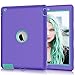 iPad 2/3/4 Case, Hocase Rugged Slim Shockproof Silicone Rubber+Hard Plastic Dual Layer Protective Case Cover for Apple 9.7" iPad 2nd/3rd/4th Generation - Purple/Teal