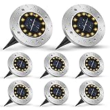 🌞 【Automatischer Lichtsensor】 - Solar Gartenleuchten mit Lichtsensor wird nachts oder im Dunkeln automatisch eingeschaltet und tagsüber oder im beleuchteten Bereich automatisch ausgeschaltet. Sir brauchen keine Energiekosten bezahlen und es ist auch umweltfreundlich. Der solarlampen ein sanftes, Warmes gelbes Licht, das bei Nacht für eine tolle Atmosphäre sorgt.