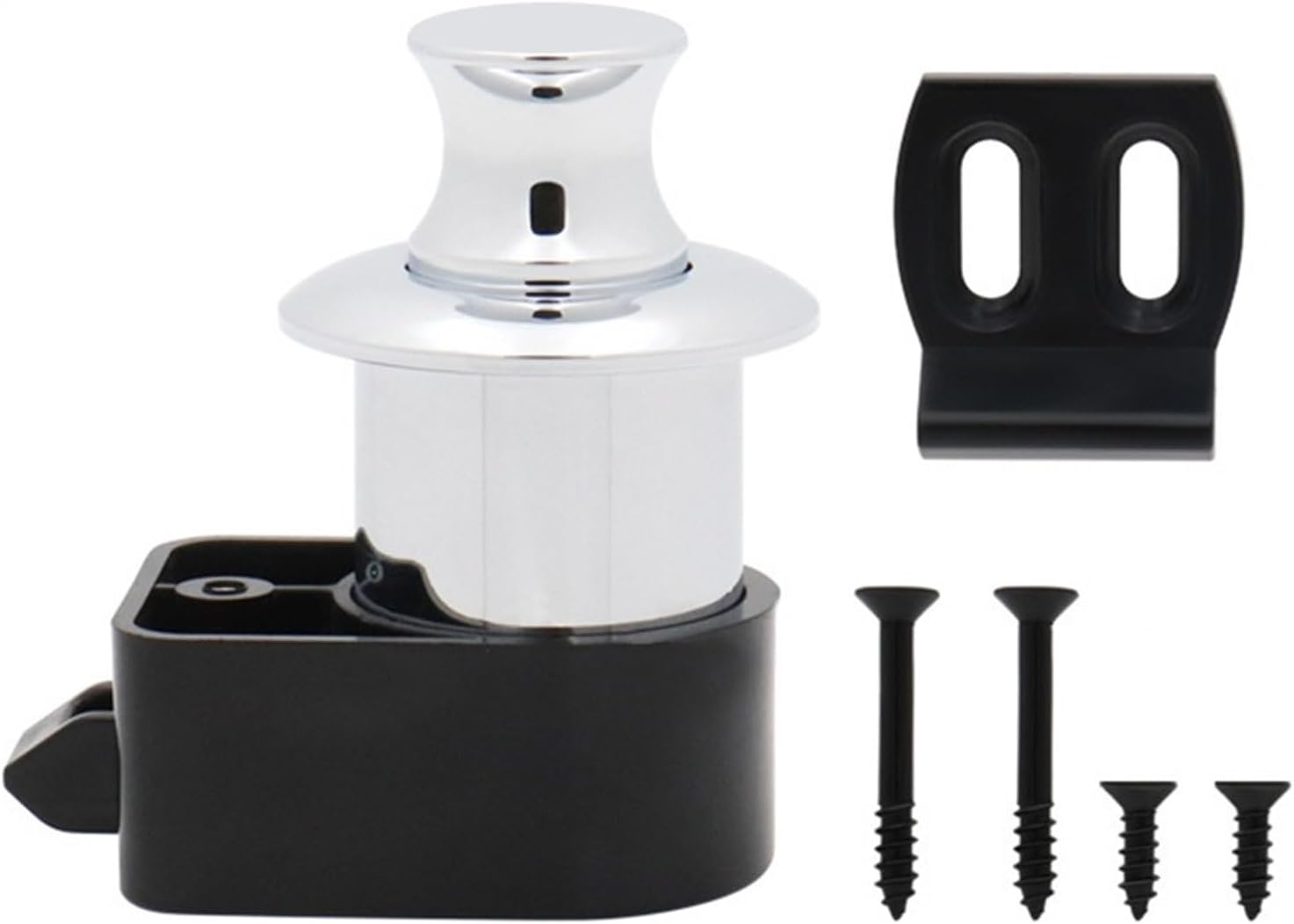 Black Push Button Lock 25mm Cut Hole RV Motorhome Kitchen Cabinet Lock Keyless Drawer Lock Handles Yachts Furniture Hardware 1Pcs