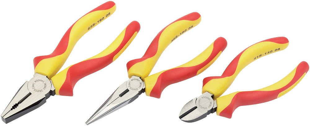 Draper 1070SVDE Jeu de pince isolation VDE pour éviter les chocs électriques