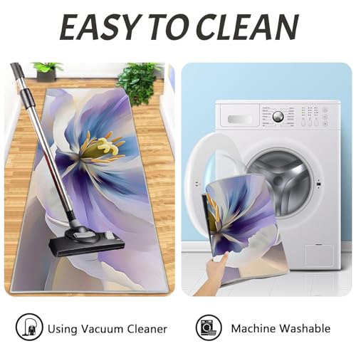 Tapis de cuisine lavable et antidérapant confort violet - 7