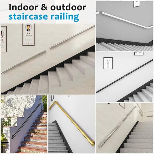Rampe extérieure de sécurité antidérapante pour escalier en bois - 5