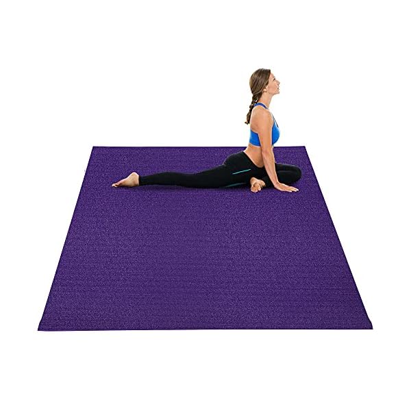 HYD-PARTS Large Exercise Mat for Home Gym Workout,Non-Slip Workout Mats for Home Gym Flooring Yoga Mat Durable Cardio Fitness Mat (Purple)