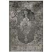Produktbild Kunstseide Teppich Vintage Ornament - Anthrazit oder Silber | klassisches Muster modern interpretiert | leicht, flach & Soft mit edlem Seidenglanz , Farbe:Anthrazit, Größe:160 x 230 cm