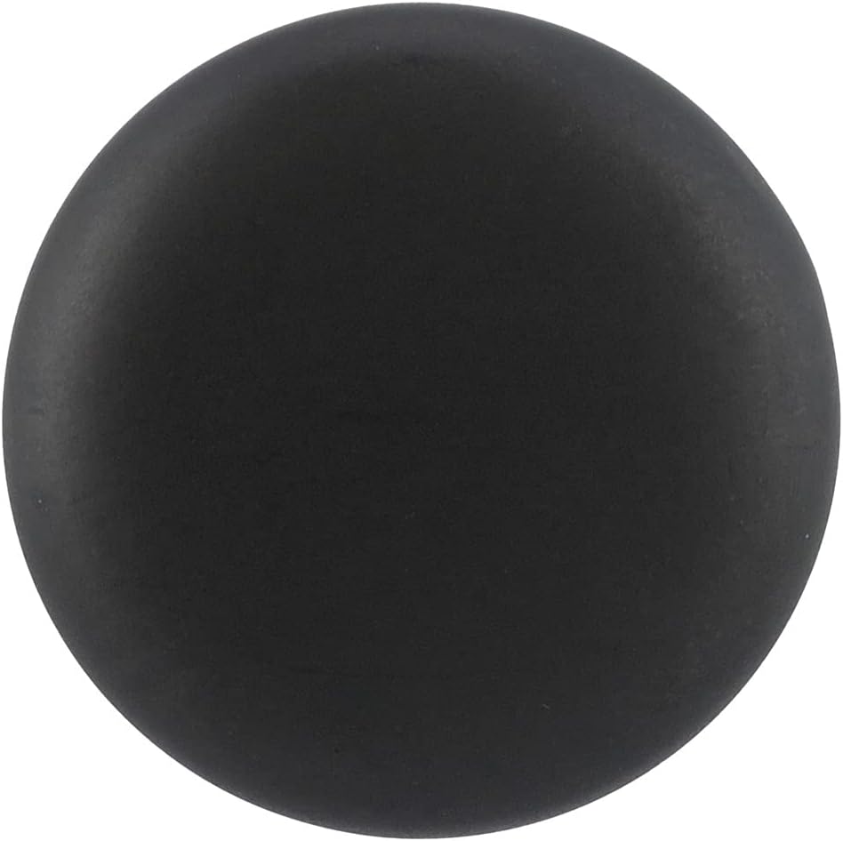 Richelieu Hardware BP486900 Gatineau Collection 1 3/8-inch (35 mm) Matte Black Modern Cabinet and Drawer Mushroom Knob for Kitchen, Bathroom, and Furniture