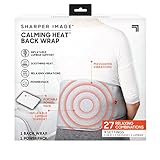 Calming Heat Back Wrap by Sharper Image with Power Pack | Cordless Electric Inflatable Heating Pad, Auto Shut-Off, Gift for Holidays, Women & Men | 3 Heat, 3 Vibrating Massage & 3 Lumbar Settings
