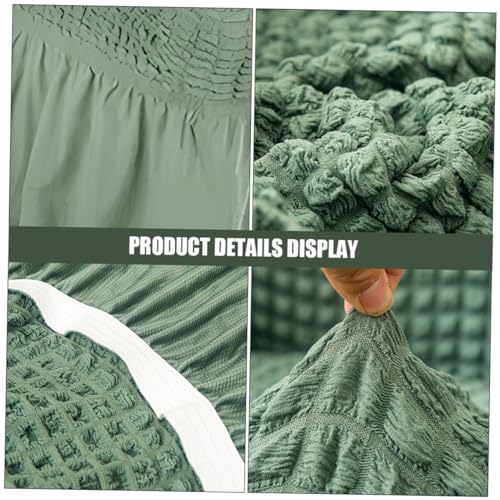 Housse de fauteuil inclinable verte à rayures | Protection élastique - 7