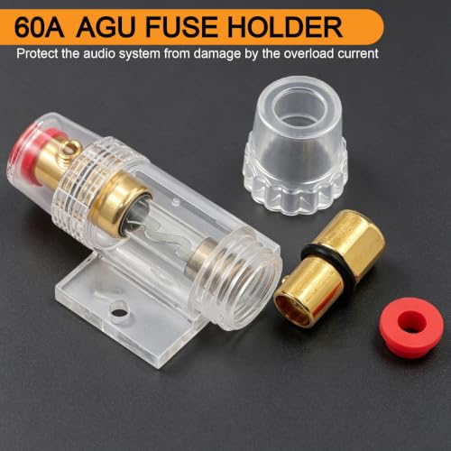 Image of 4 Gauge Amp Subwoofer Wiring Kit 1200W Amplifier Kit with Bass Control Knob