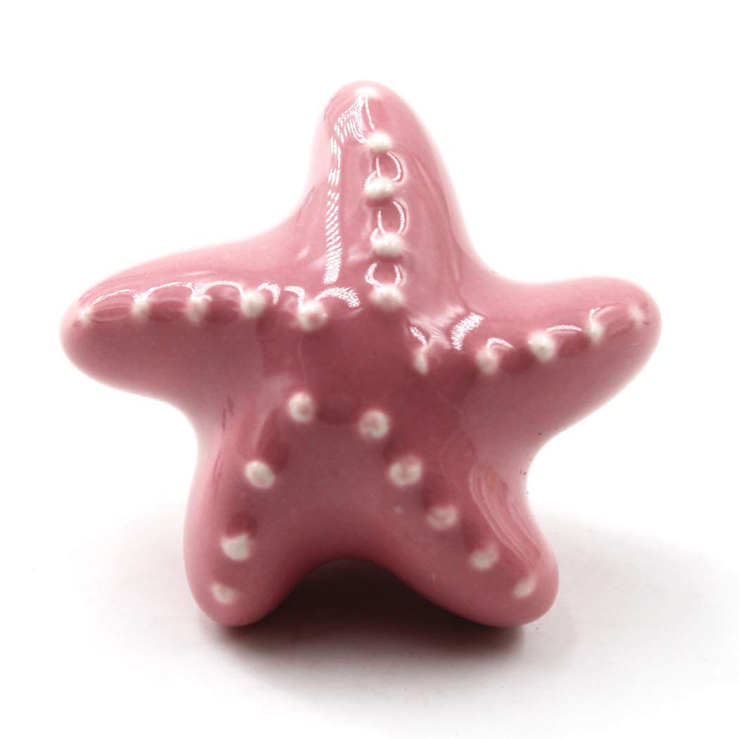 Flomore Rose Poignées et boutons de tiroir ceramique poignée de meuble porte bouton Pour la chambre des enfants Pack de 5 (vient avec des vis)