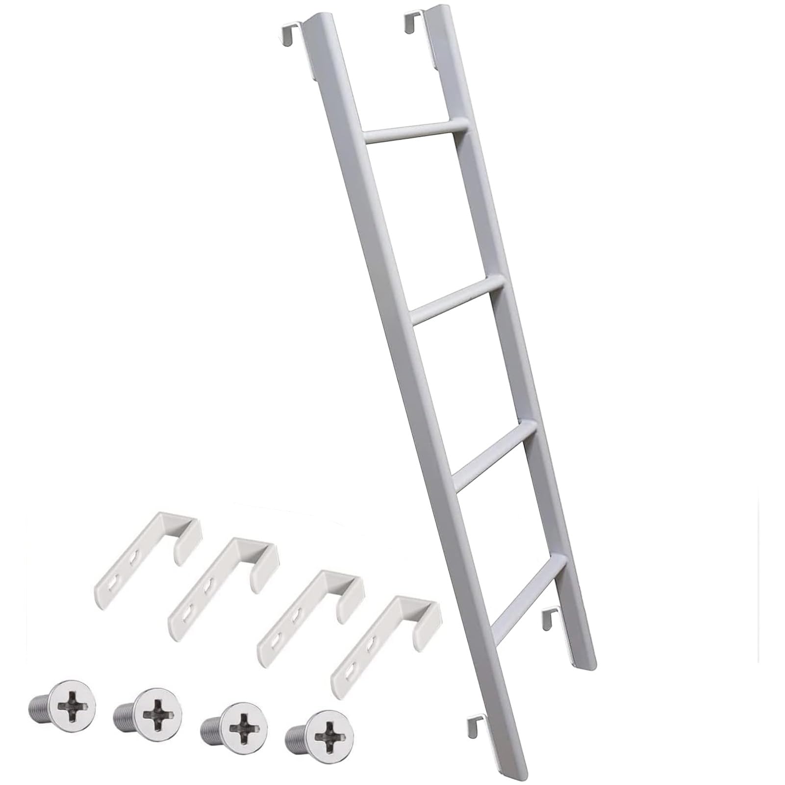 Échelle de lit haute en métal blanc pour lit superposé de rechange robuste