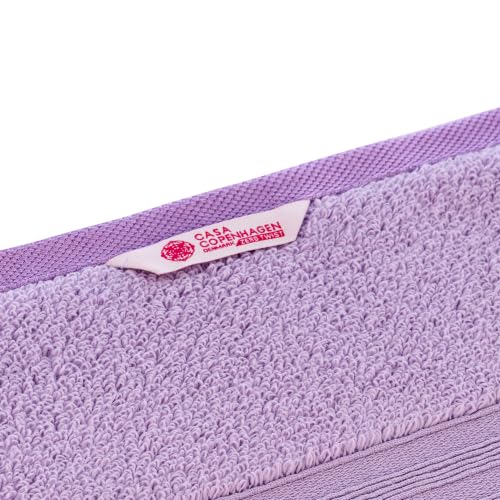 Image of Casa Copenhagen - Egyptian Cotton Zero Twist 6 Pcs Face Towel (30 X 30 cm) Colour : Purple Rose