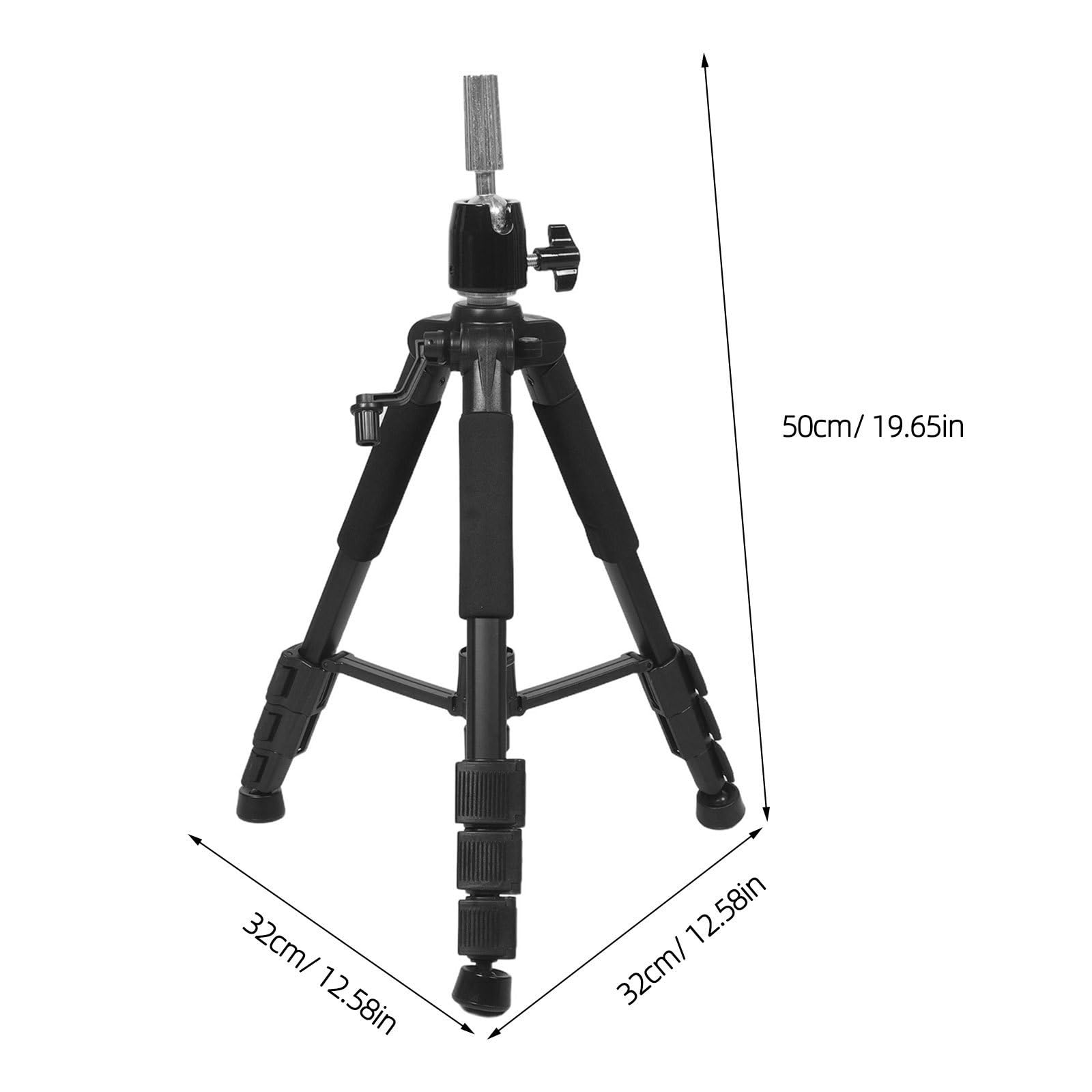 Toddmomy Metalowy Stojak Do Stylizacji Peruk Statyw Do Głowy Manekina Regulowany Tripod dla Fryzjerów i Praktyki Strzyżenia