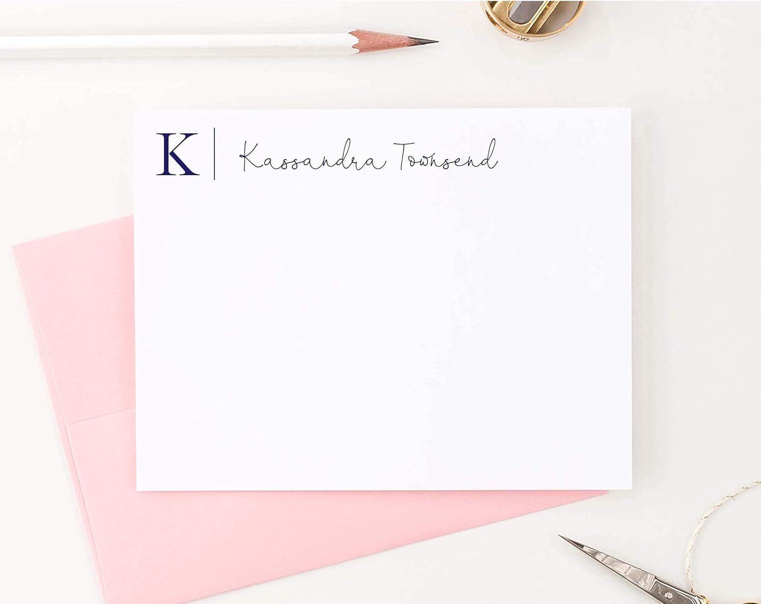 Monogram Stationary Cards with Envelopes Set, Personalized Stationery for women, Monogram Note cards with Envelopes, Personalized Monogrammed Stationery Set, Your Choice of Colors and Quantity