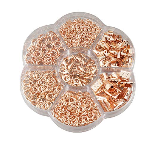 ALLinONE Rose Gold Jewelry Making Supplies Kit Jewelry Findings Necklace Repair Kit for DIY Craft Jewelry Making