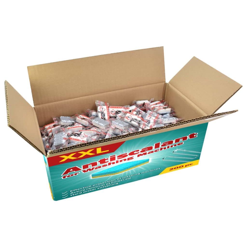 Waschmaschinen-Tabs 200 Stück Reinigungstabletten gegen Kalk und Schmutz für Frontlader und Toplader mit Geruchsentferner und Hygieneschutz für frische
