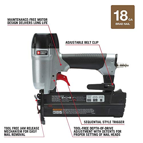 PORTER-CABLE BN200C 2-Inch 18GA Brad Nailer Kit (Renewed)