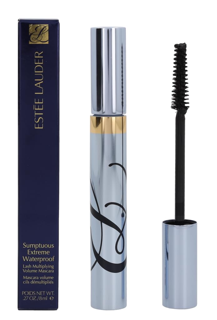Estée Lauder Sumptuous Extreme Waterproof Mascara – Máscara de Pestañas Multiplicadora de Volumen (Extreme Black) 8 ml