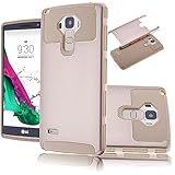 LG G Stylo Case,Lookly Premium Extra Slim Hybrid Shockproof Case, [TPU + Soft Silicone] Protective Case Cover for LG G4 Stylus LS770 / LG G Stylo (1-Gold)